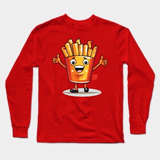 kawaii french fries T-Shirt cute ,potatofood Long Sleeve T-Shirt